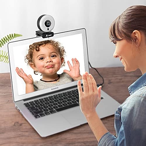 Уеб камера 2NLF 1080P Full HD, Потоковая уеб-камера с микрофон, уеб камера със светлина, уеб камера, H. 264, Подключаемая и воспроизводимая USB уеб камера за групи Zoom Meeting Skype, нас?
