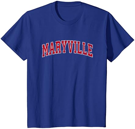 Тениска с Винтажным Спортен дизайн Maryville Missouri MO Червен цвят