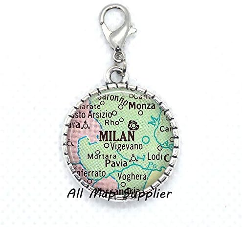 AllMapsupplier Модерен цип, цип за карта на Милано, Закопчалката-омар на картата на Милано, цип в Милано, Закопчалката-омар