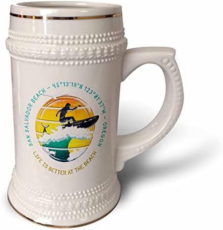 3. Американски плажове - Сан Салвадор Бийч, окръг Марион, щата Орегон. - чаша за стейна на 22 унция (stn-375566-1)