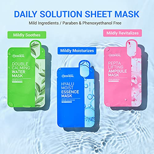 Ампульная Маска Mediheal Pepta Lifting Mask, Опаковки от 15 Табели Подтягивающей Маска за лице с Пептидами и Колаген,
