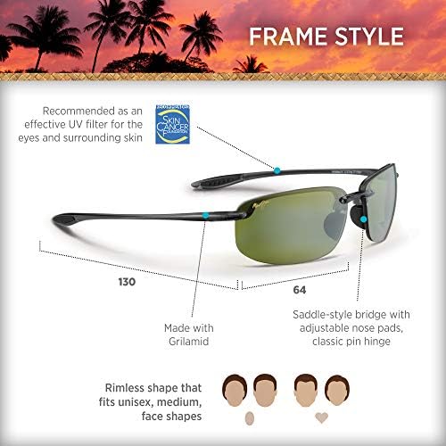 Мъжки и женски слънчеви очила за четене Maui Джим Hookipa с поляризация без рамки