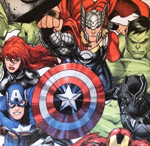 1-1 /2 Ярд Предварително вырезанной руното тъкан Marvel Superheros в опаковка - Тор на Хълк, Капитан Америка (чудесно