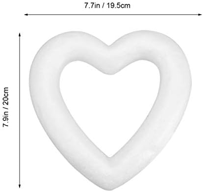 Abaodam Коледен Декор Сватбен Декор Пенопластовая Форма на сърдечна форма 23 см Бял Моделиране във формата На Сърца,