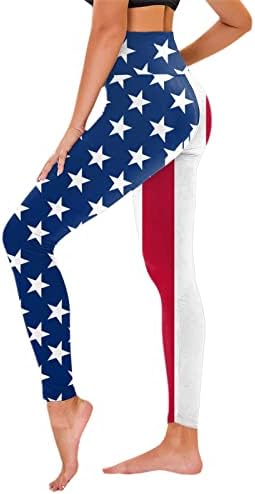 Американският Флаг, на 4 юли, Женски Гамаши с контрол на корема, САЩ, 4 Юли, Панталони за Йога, Дишащи, Пълна Дължина,