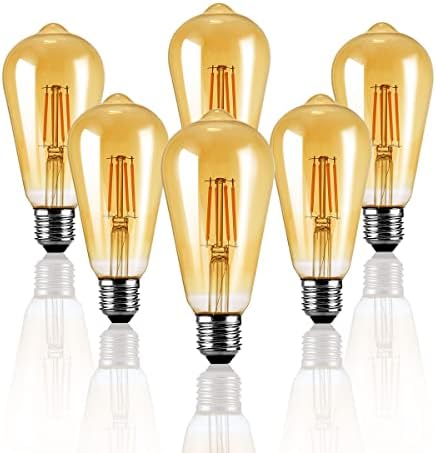 хайнан Реколта led Крушка на Едисон, Крушки E26 Edison 40 Вата, Антични Лампи с нажежаема Жичка, Кехлибар, Led Лампи