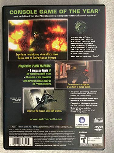 Tom Clancy ' s Splinter Cell - PlayStation 2 (калъф за бижута) (Обновена)