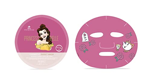Комплект маски за лице MAD BEAUTY Disney Pure Princess Sheet (5 опаковки) | Тиен, Бел, Жасмин, Пепеляшка и Ариел | Зелен