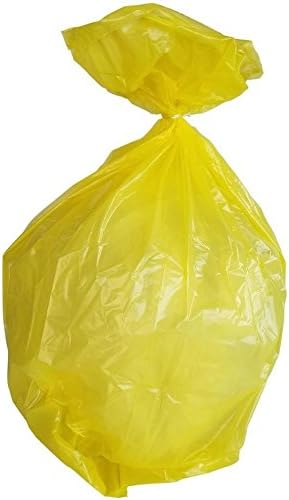 Торби за боклук PlasticMill обем 33 литра: жълти, 1,5 mils, 33x39, 100 торби.