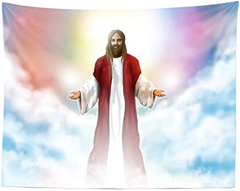 CORFOTO Плат 9x6 фута Фон с Разпятието Снимка на Небето Свети Исус Христос е Спасението на Евангелието на Библията Бог