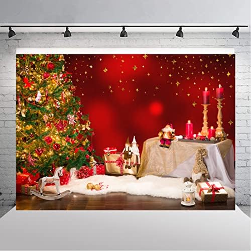Коледен Фон Lofaris, Зимни Коледно Дърво, Торта, Маса, Подаръци, Коледна Снимка, Семейно парти, Рожден Ден, Лъскаво Боке,