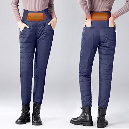 Зимни Панталони с Висока Талия и джобове, Дамски Панталони Големи Размери, Топли Ежедневни Панталони, Обикновена прави
