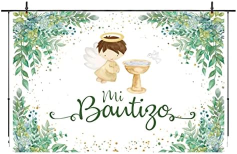 Mi Bautizo Фон за Момчета Златното Благословията на Испанското Кръщение Първото Свето Причастие Вечер Украса Първото