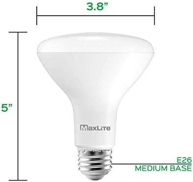 Led Прожекторные лампи Maxlite BR30, Еквивалент на 65 W, Дневна светлина 5000 До 650 Лумена, С регулируема яркост, Energy