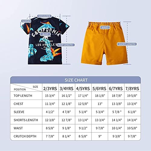 JKJM / Комплекти дрехи за малки момчета, Тениска и Шорти, Летни Дрехи за най-Малките деца от 2 до 7 години