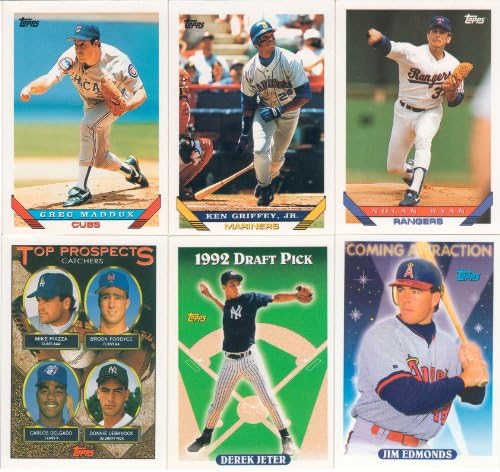 Бейзболна серия Topps MLB 1993 г., Пълен набор от карти Мента, събрани ръчно от 825 картички, в който е включена карта