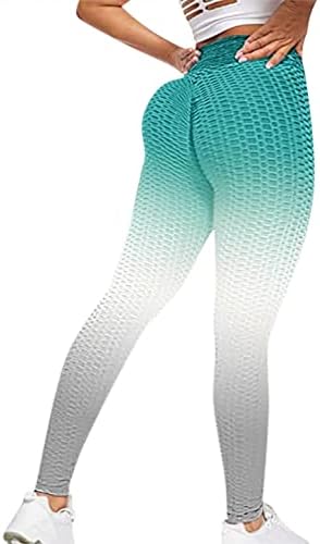 Zpervoba Гамаши за Стягане на задните части За Жените, Текстурирани Панталони За Йога с Висока Талия, Еластични Спортни