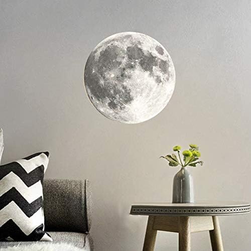 Zulux 3D Лампа Moon – 10 Led лампа, Лунна светлина, лунна лампа с дистанционно управление и 12 Фазите на Луната, 3D Лунен