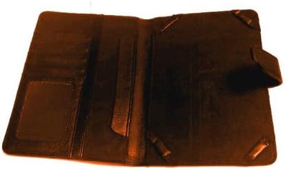 Калъф за носене Navitech от естествена кафява кожа Напа с панти капак 7 см в стила на книгата, който е Съвместим с Archos