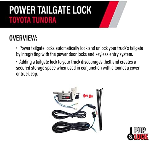 Pop & Lock – Заключване на задната врата с моторизирани за Toyota Tundra - Подходящ за Toyota Tundra от 1999 до 2006 г. (PL8500)
