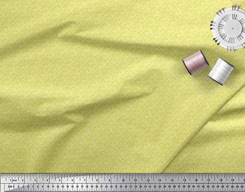 Плат от futon джърси Soimoi, щампи върху плат с листа и цветен модел ширина 58 см