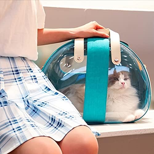 GFDFD Прозрачен Раница-Переноска за домашни котки, Дишаща Чанта За пътуване с Куче и Котка на Открито (Цвят: зелен)