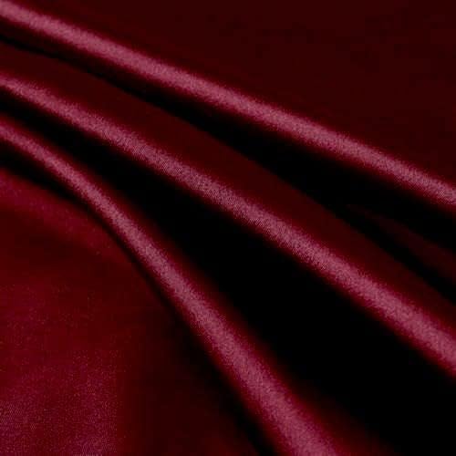 Сатен Плат Шармез от изкуствена Коприна цвят Пейтън Бордо Минимална Участък Двор - 10017