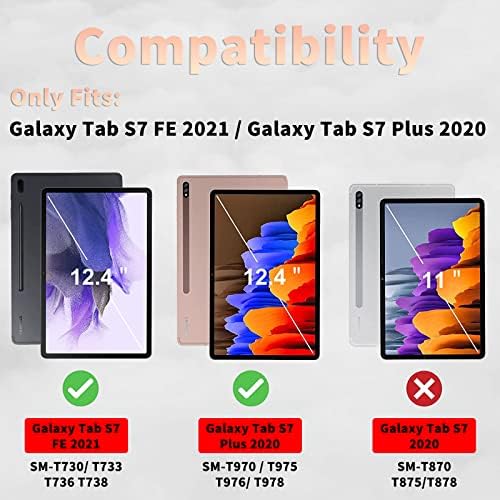 Калъф с участието на Мандала за Samsung Galaxy Tab S8 Plus/Tab S7 FE 12,4 инча 2021/Galaxy Tab S7 Plus 2020, устойчив