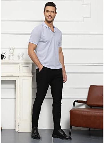 Angbater Мъжки Стрейчевые Удобни Панталони за Голф Slim Fit Леки Ежедневни Панталони за Работа на Открито с Джобове