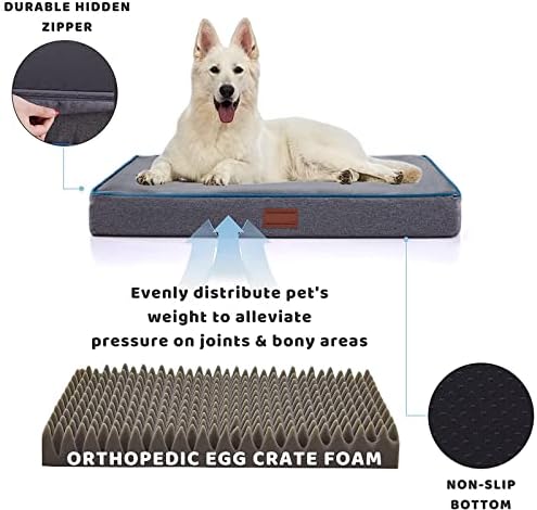 Ортопедична Голямо легло за Кучета - Пенопластовый контейнер за яйца с Подвижен Миещ се Калъф