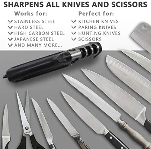 Острилка за ножове и ножици Sync Living, Острилки за кухненски Ножове, 4-Стъпка Инструмент За Заточване на Ножове, Аксесоари