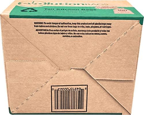 ** НОВ ** Торба за боклук на Evolution с високо кухненски шнурком, 100 пакети в кутия, изработена от 70% СЕРТИФИЦИРАН