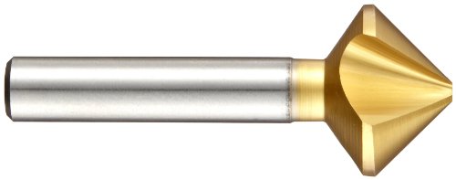 Зенковка от кобальтовой стомана серия Magafor 4831 с един край, tin покритие, 3 надлъжни Канала, 90 градуса, през Цялата